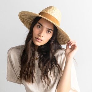 Gigi Pip NWOT Straw Isla Fedora Hat